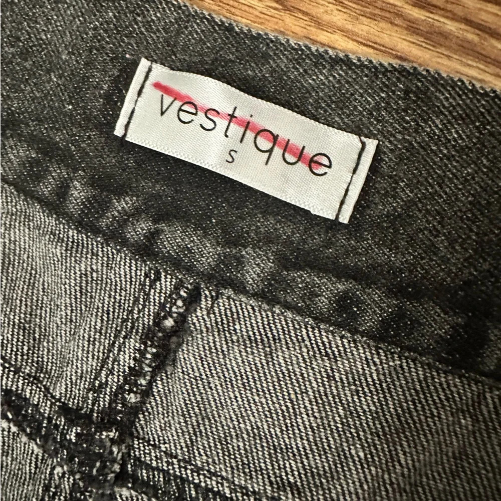 Vestique Black Denim Shorts, Small — image 3 of 5